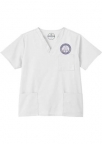 Unisex  White Scrub Top Including Embroidered WSBOCES Logo